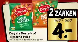 Vomar Voordeelmarkt Duyvis Borrel- of Tijgernootjes aanbieding
