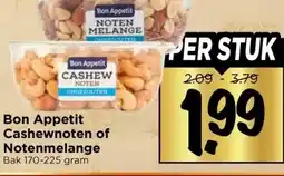 Vomar Voordeelmarkt Bon Appetit Cashewnoten of Notenmelange aanbieding