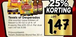 Vomar Voordeelmarkt Texels of Desperados aanbieding