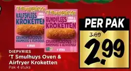 Vomar Voordeelmarkt DIEPVRIES 'T Smulhuys Oven & Airfryer Kroketten aanbieding