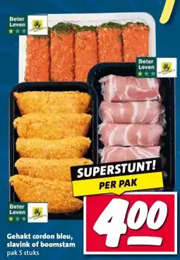 Nettorama Gehakt cordon bleu, slavink of boomstam aanbieding