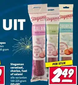 Nettorama Stegeman cervelaat, chorizo, fuet of salami aanbieding