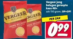 Nettorama Vergeer jong belegen geraspte kaas 48+ aanbieding