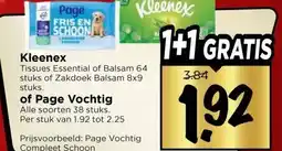 Vomar Voordeelmarkt Kleenex , of Page Vochtig aanbieding