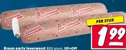 Nettorama Kroon party leverworst aanbieding