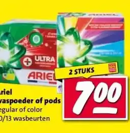 Nettorama Ariel waspoeder of pods aanbieding