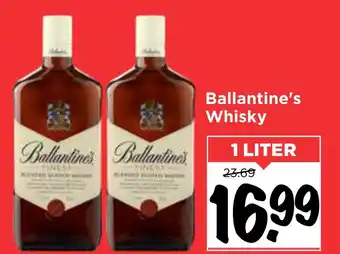 Vomar Voordeelmarkt Ballantine's whisky 1liter aanbieding