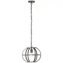 Praxis Brilliant hanglamp Basia zwart Ø34cm E27 aanbieding