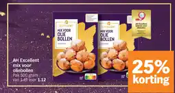 Albert Heijn AH Excellent bakmix voor oliebollen aanbieding