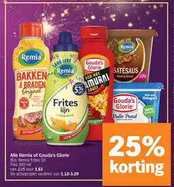 Albert Heijn Alle Remia of Gouda's Glorie aanbieding