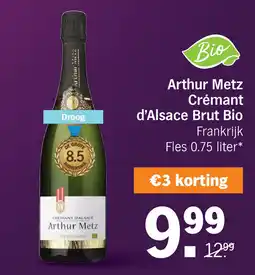 Albert Heijn Arthur Metz Crémant d'Alsace Brut Bio aanbieding