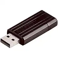 Amazon Verbatim 49065 PinStripe USB Drive - 64 GB, USB 2.0 praktische Stick, met schuif mechanisme, zwart aanbieding