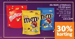 Albert Heijn Alle M&M's of Maltesers aanbieding