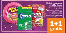 Albert Heijn Alle Extra kauwgom en Hubba Bubba aanbieding