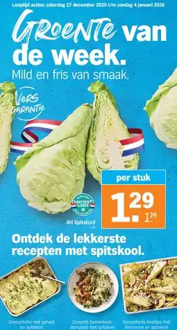 Albert Heijn AH Spitskool aanbieding
