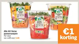 Albert Heijn Alle AH Verse pureersoepen aanbieding