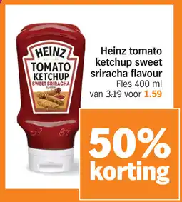 Albert Heijn Heinz tomato ketchup sweet sriracha flavour aanbieding