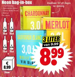 Dirk Neon bag in box aanbieding