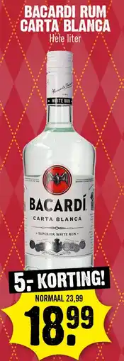 Dirk Bacardi Rum Carta Blanca aanbieding