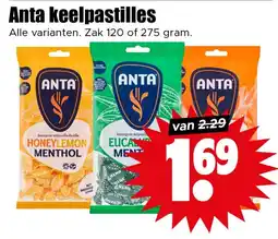 Dirk Anta keelpastilles aanbieding