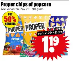 Dirk Proper chips of popcorn aanbieding