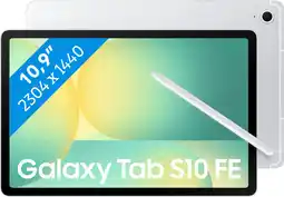 Coolblue Samsung Galaxy Tab S10 FE 10,9 inch 256GB Wifi Zilver aanbieding