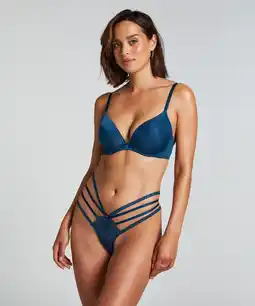 Hunkemoller Hunkemöller String Lorraine Blauw aanbieding