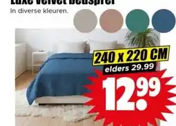 Dirk Luxe velvet bedsprei aanbieding