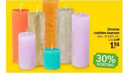 Xenos Diverse rustieke kaarsen aanbieding