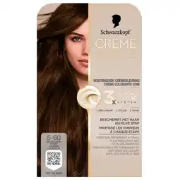 Trekpleister Schwarzkopf Creme Supreme 5-60 Chocolade Bruin Verzorgende Crèmekleuring aanbieding