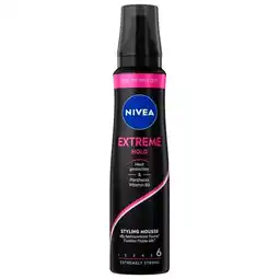Trekpleister NIVEA Extreme Hold 6 Extremely Strong Styling Mousse aanbieding