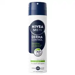 Trekpleister NIVEA Men Derma Control Sensitive Antitranspirant Spray aanbieding