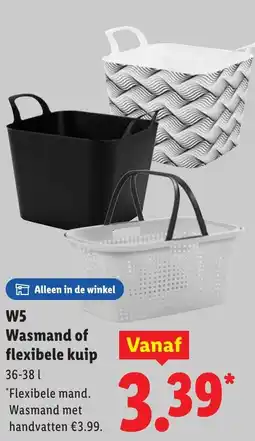 Lidl W5 Wasmand of flexibele kuip aanbieding