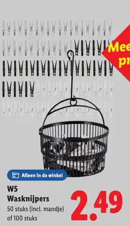 Lidl W5 Wasknijpers aanbieding