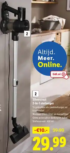 Lidl Silvercrest 2-in-1 stofzuiger aanbieding