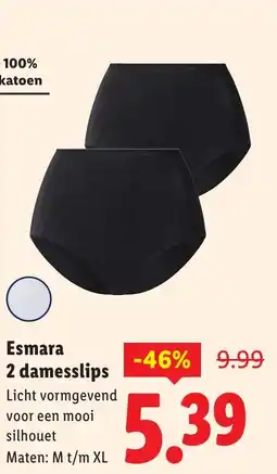 Lidl Esmara 2 damesslips aanbieding