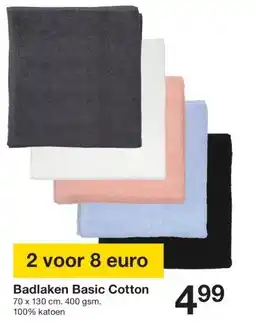 Zeeman Badlaken Basic Cotton aanbieding