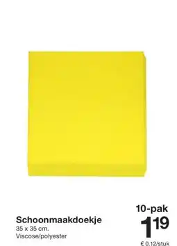 Zeeman Schoonmaakdoekje aanbieding