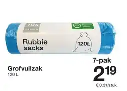 Zeeman Grofvuilzak aanbieding
