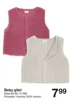 Zeeman Baby gilet aanbieding