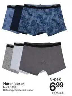 Zeeman Heren boxer aanbieding