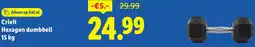 Lidl Crivit Hexagon dumbbell aanbieding