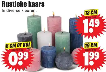 Dirk Rustieke kaars 13cm aanbieding