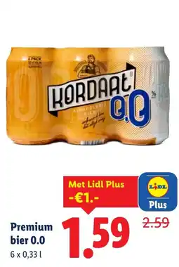 Lidl Premium bier 0.0 aanbieding