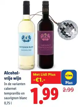 Lidl Alcoholvrije wijn aanbieding