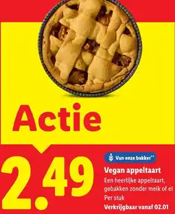 Lidl Vegan appeltaart aanbieding