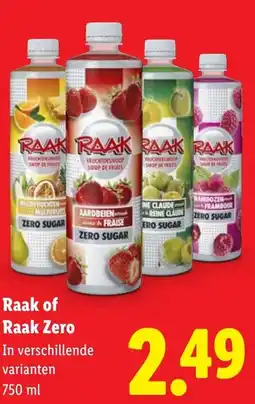 Lidl Raak of Raak Zero aanbieding