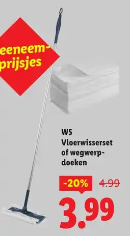 Lidl W5 Vloerwisserset of wegwerpdoeken aanbieding