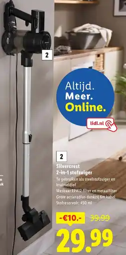 Lidl Silvercrest 2-in-1 stofzuiger aanbieding
