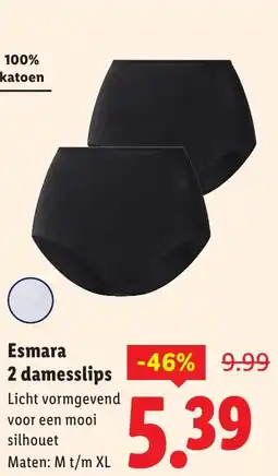 Lidl Esmara 2 damesslips aanbieding